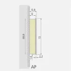 Moderner 2-türiger Wandspiegel, LED-Beleuchtung, Adele Viadurini