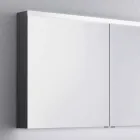 2-türiger Badezimmerspiegel mit LED, modernes Design, Carol Viadurini