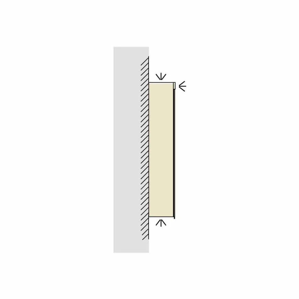 2-türiger Badezimmerspiegel mit LED, modernes Design, Carol Viadurini