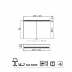2-türiger Badezimmerspiegel mit LED, modernes Design, Carol Viadurini