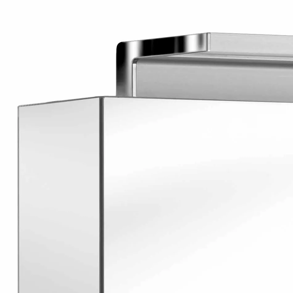 Wandspiegel mit 2 Türen mit LED-Licht und Steckdosen - Bramo Viadurini