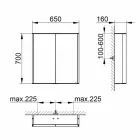 Wandspiegel aus Aluminium mit LED-Beleuchtung - Demon Viadurini