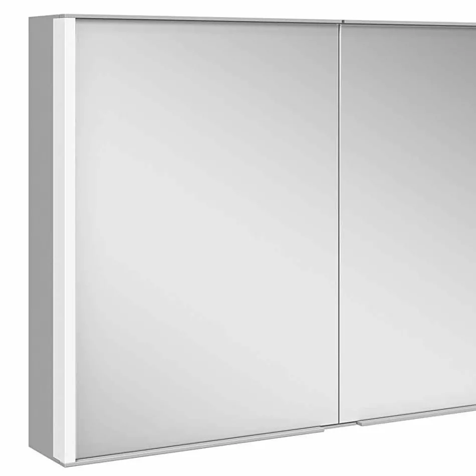 Wandspiegel aus Aluminium mit LED-Beleuchtung - Demon Viadurini