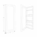 Wandspiegel aus Teakholz mit Regalen und internen Schubladen - Ralio Viadurini