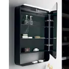 Spiegelbehälter aus Metall mit doppelter Spiegeltür und Lichtern, hergestellt in Italien – Jane Viadurini