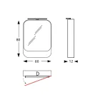 Spiegelbehälter aus Metall mit doppelter Spiegeltür und Lichtern, hergestellt in Italien – Jane Viadurini