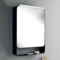 Spiegelbehälter aus Metall mit doppelter Spiegeltür und Lichtern, hergestellt in Italien – Jane