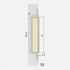 Modernes Design LED-Einbau-Spiegel mit 2 Türen, Adele Viadurini