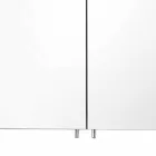 Moderner Containerspiegel mit 2 Türen aus silber lackiertem Aluminium - Alfio Viadurini