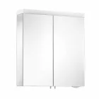 Moderner Containerspiegel mit 2 Türen aus silber lackiertem Aluminium - Alfio Viadurini