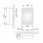 Moderner Aufbewahrungsspiegel mit Kristallregalen und LED-Licht - Bramo Viadurini