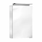 Moderner Aufbewahrungsspiegel mit Kristallregalen und LED-Licht - Bramo Viadurini