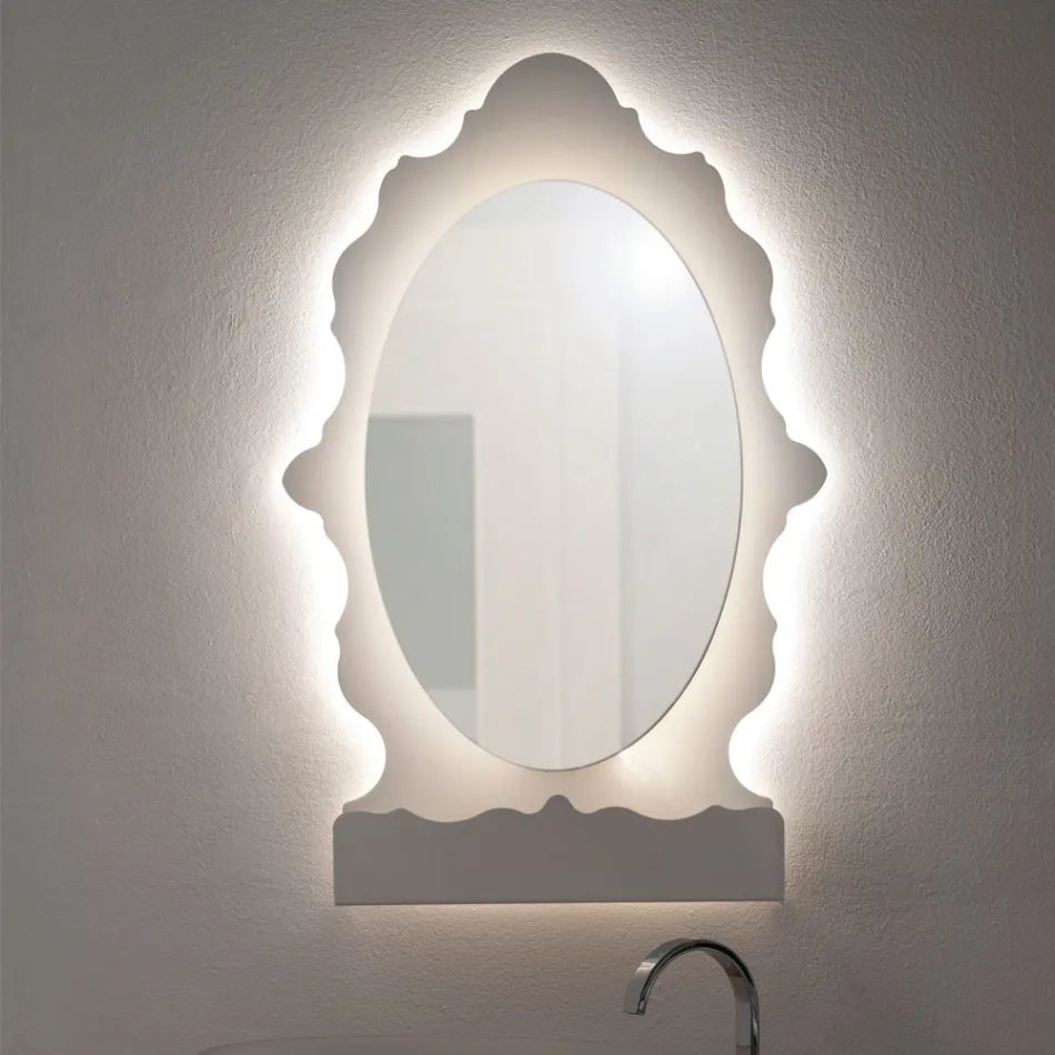 Hinterleuchteter Plexiglas-Spiegelschrank, hergestellt in Italien - Leira Viadurini