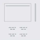 Moderner Wandspiegel mit LED-Licht und Stahlrahmen Made in Italy - Yutta Viadurini