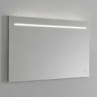 Moderner Wandspiegel mit LED-Licht und Stahlrahmen Made in Italy - Yutta Viadurini