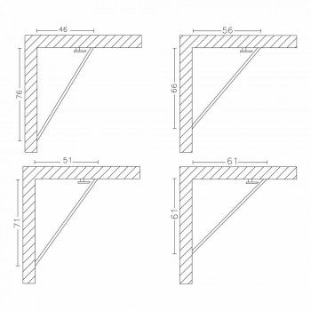 Wandspiegel mit Haken und Aufbewahrungsplatte Made in Italy