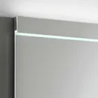 Wandspiegel mit integriertem Licht aus Edelstahl Made in Italy - Tuccio Viadurini