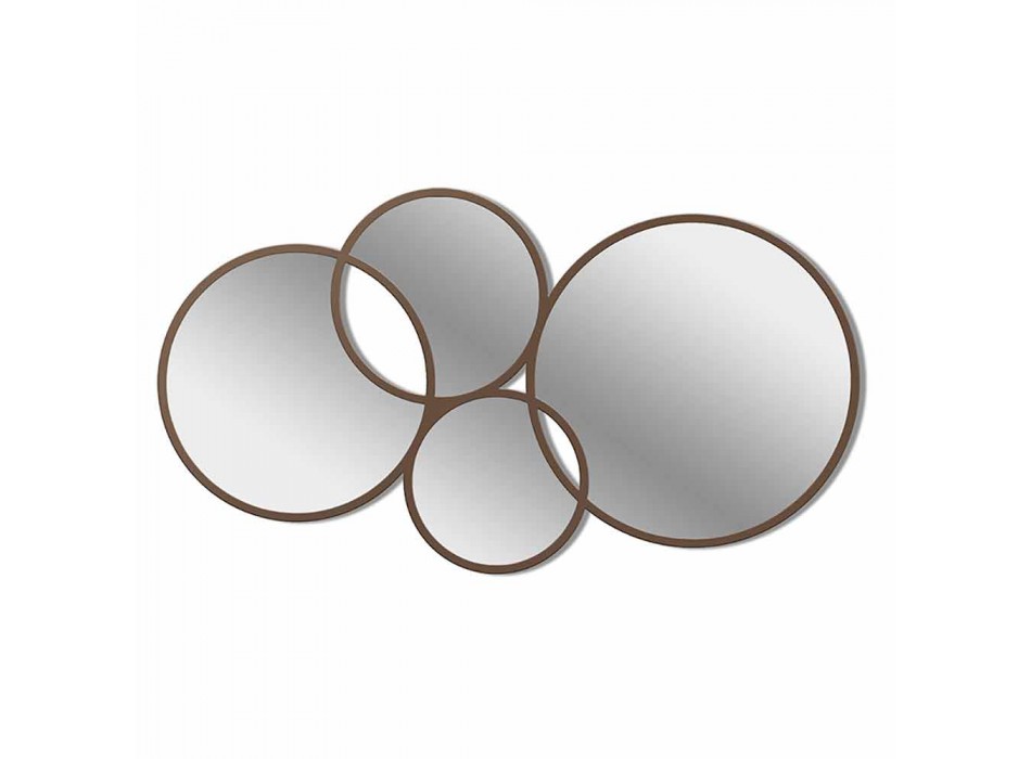 Ringförmiges, modernes Design, spiegelfarbenes Finish - Synthese Viadurini