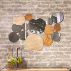 Wandspiegel im modernen Design aus Holz und Eisen - Ortensio Viadurini