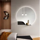 LED-beleuchteter Wandspiegel mit ABS-Rahmen, hergestellt in Italien – Dafira Viadurini