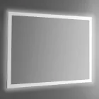 Hintergrundbeleuchteter Wandspiegel mit sandgestrahltem Rahmen Made in Italy - Edigio Viadurini