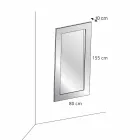 Rechteckiger Wandspiegel mit geneigtem Rahmen Made in Italy - Salamina Viadurini