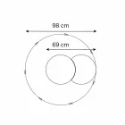 Runder Wandspiegel mit um 360 ° drehbarem Satelliten Made in Italy - Shaki Viadurini