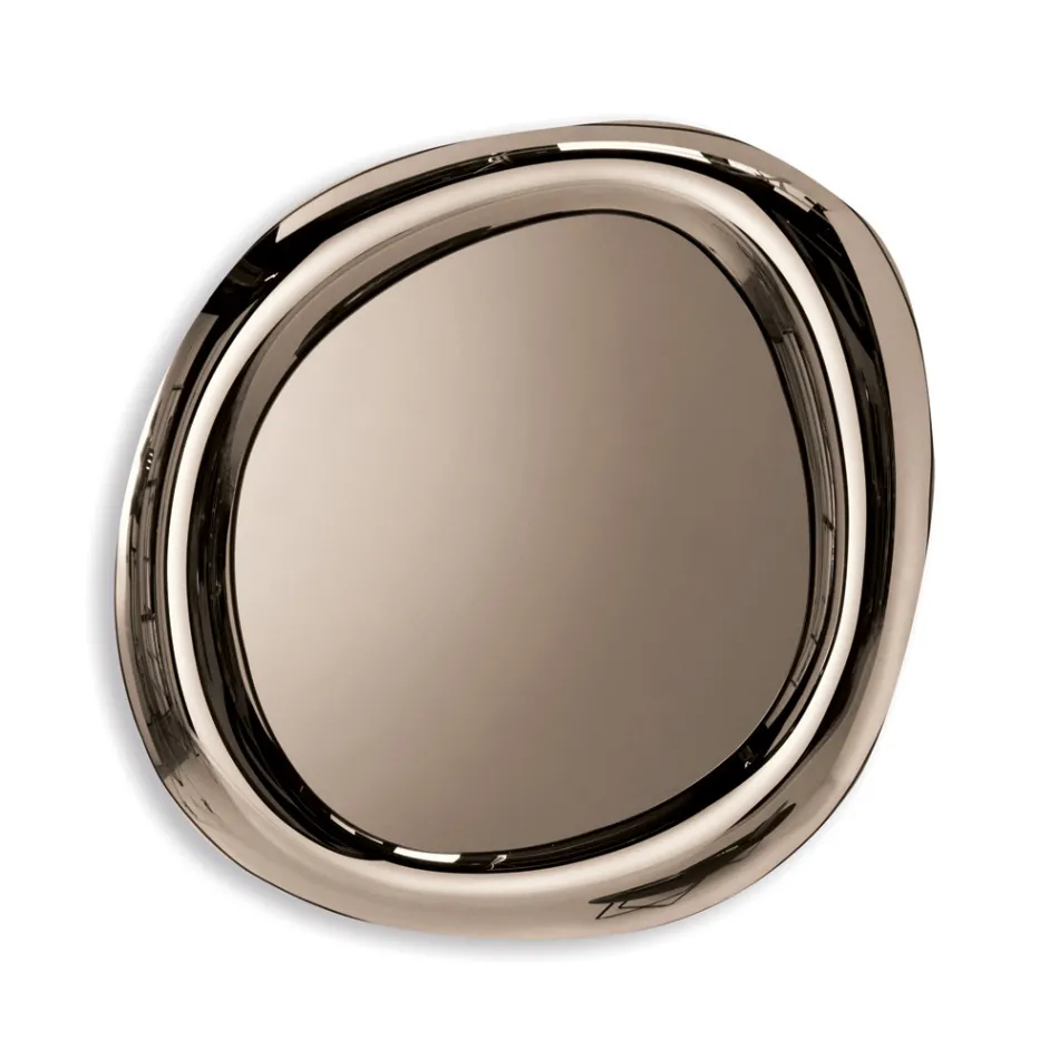 Gebogener Wandspiegel mit geschwungenem Rahmen, hergestellt in Italien – Babila Viadurini