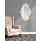 Vintage Brown Wood Design Wandspiegel mit Rahmen - Giangio Viadurini