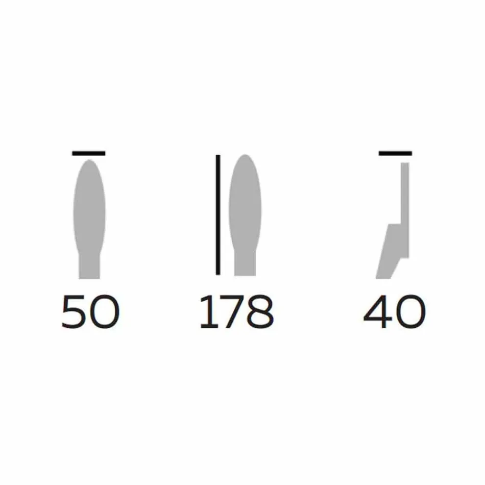 Design Bodenspiegel aus Eschenholz und Metall Made in Italy - Cuspide Viadurini