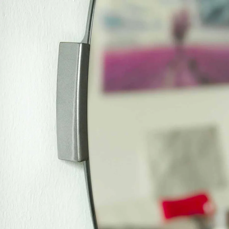 Moderner runder freitragender Wandspiegel mit Rahmen - Odosso Viadurini