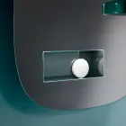 Dekorativer Wandspiegel in Rauchoptik mit schwarzem Designfach - Matrix Viadurini