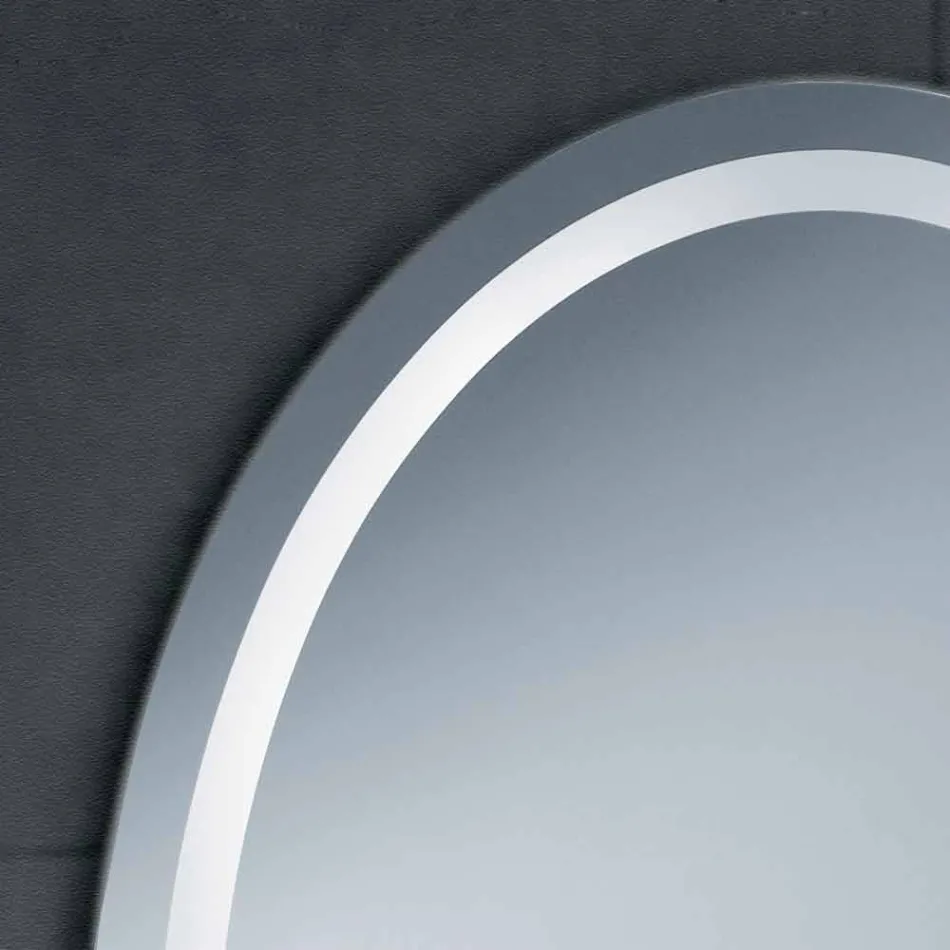 Modernes Design-Spiegel mit Pura Badezimmer LED-Beleuchtung Viadurini