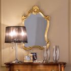 Klassischer Blattgoldspiegel mit geformtem Rahmen Made in Italy - Precious Viadurini