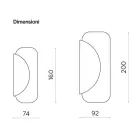 Spiegel aus zwei überlappenden, geformten Platten, hergestellt in Italien – Adelaide Viadurini