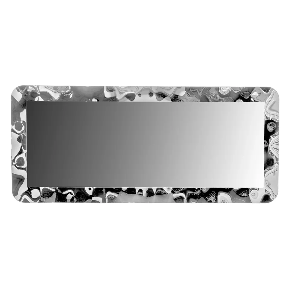 Gebogener Glasspiegel mit Flüssigkeitseffekt und Hintergrundbeleuchtung - Excelsior Viadurini