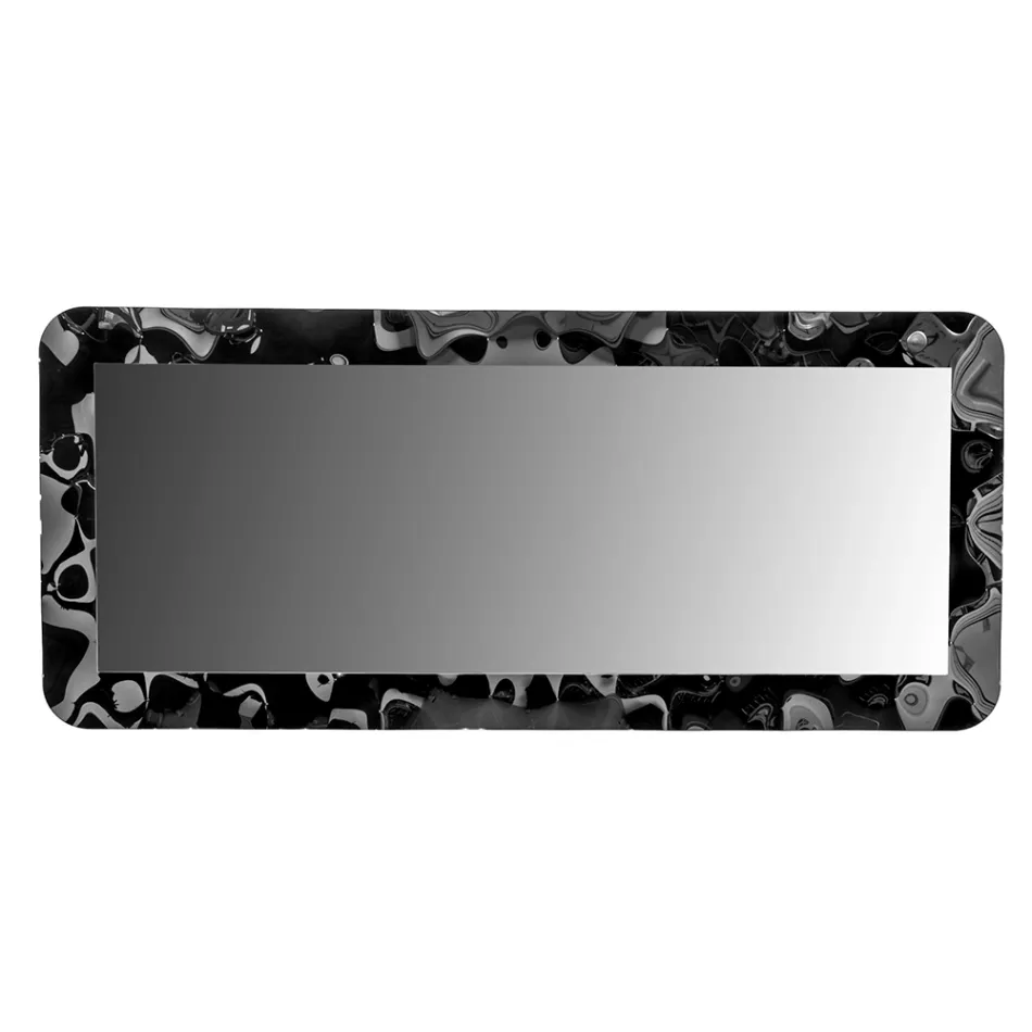 Gebogener Glasspiegel mit Flüssigkeitseffekt und Hintergrundbeleuchtung - Excelsior Viadurini