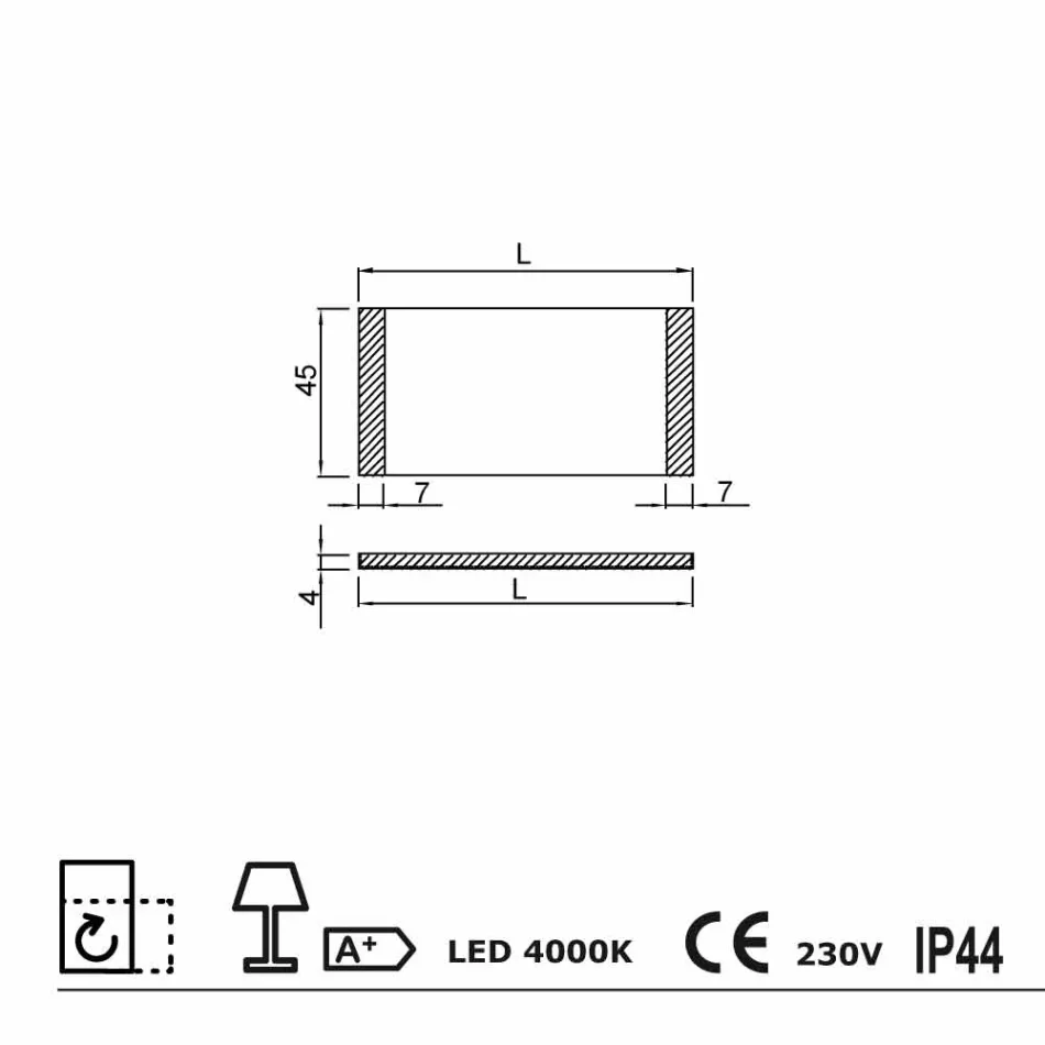LED Design Spiegel mit satinierten Glaskanten Sam Viadurini