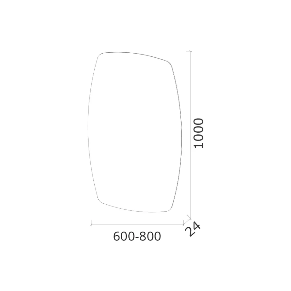 Perimeterspiegel mit LED-Hintergrundbeleuchtung, hergestellt in Italien – Sleep Viadurini