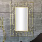 Rechteckiger Wandspiegel aus Eisen im modernen Design - Plinio Viadurini