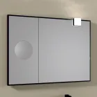 Rechteckiger Holzspiegel und Vergrößerungsspiegel, hergestellt in Italien – Curie Viadurini