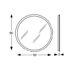 Runder Spiegel mit integrierter LED-Beleuchtung, hergestellt in Italien – Vinci Viadurini