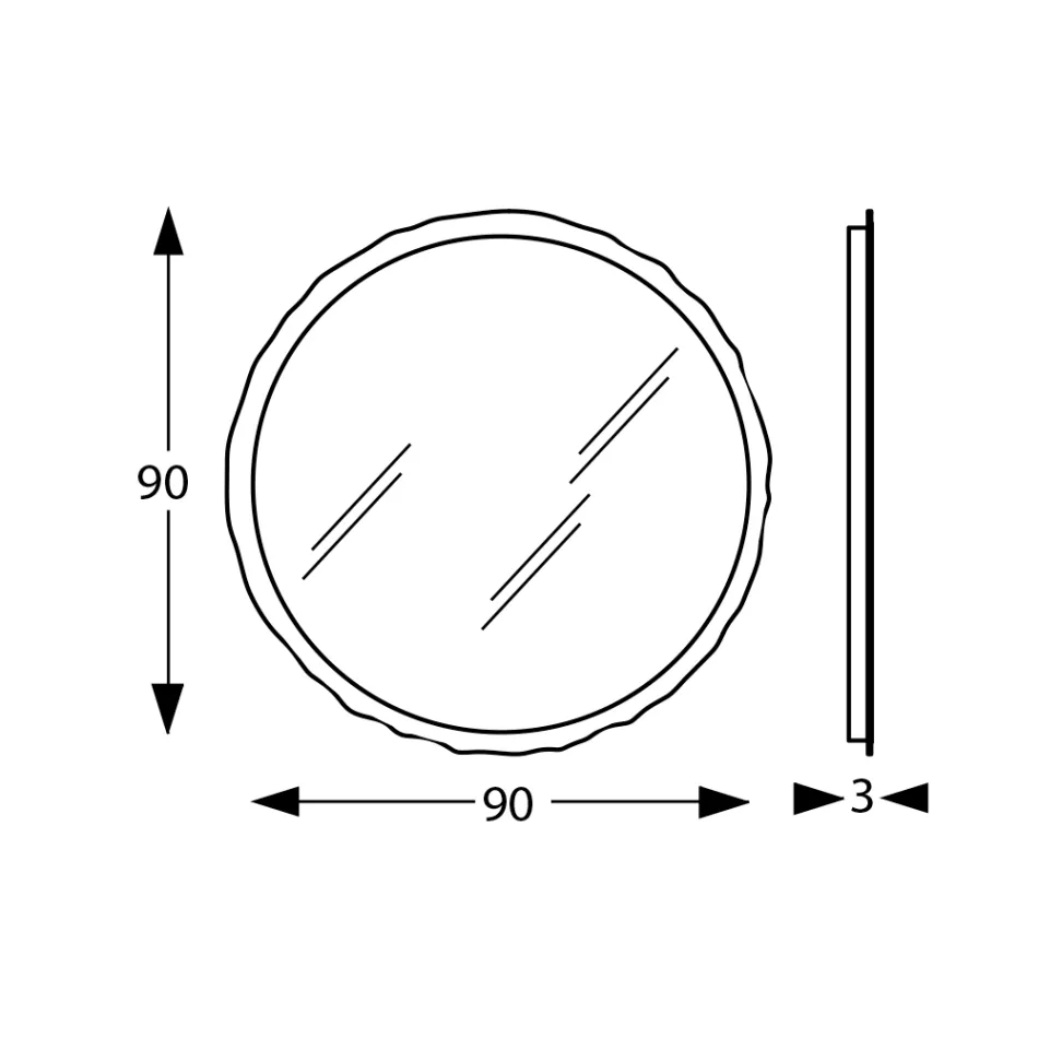 Runder Spiegel mit integrierter LED-Beleuchtung, hergestellt in Italien – Vinci Viadurini