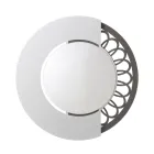 Runder Eisenspiegel mit Seitendekoration, hergestellt in Italien – Vorhängeschloss Viadurini