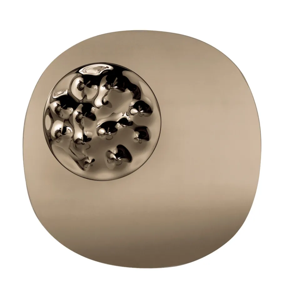 Geformter Spiegel mit gewelltem Glaseinsatz, hergestellt in Italien - Adalberta Viadurini