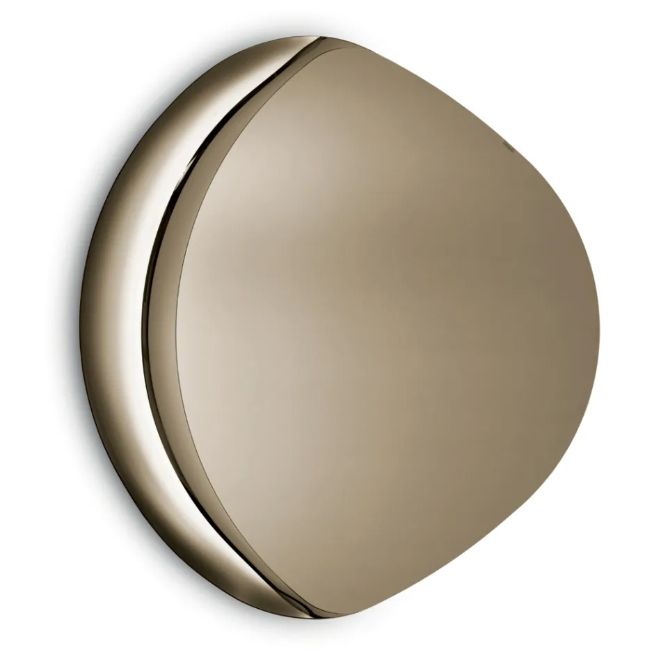 Abigaille-förmiger Spiegel mit Halbrahmen aus Fusingglas, hergestellt in Italien Viadurini