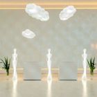 Leuchtendes Statuen-Bodendesign mit LED-Licht für den Innenbereich - Penelope von Myyour Viadurini