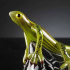 Figurine in Form einer Eidechse auf einem Stein aus farbigem Glas Made in Italy - Certola Viadurini