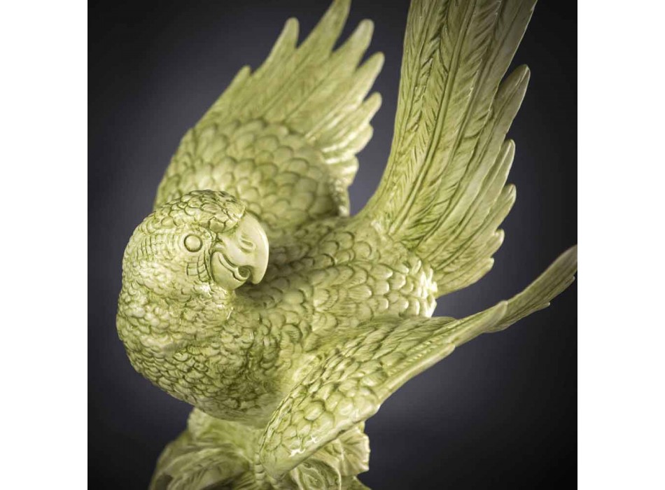 Papageienförmige Keramikfigur handgefertigt in Italien - Pagallo Viadurini