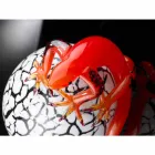 Dekorative eiförmige Glasfigur mit Gecko Made in Italy - Huevo Viadurini